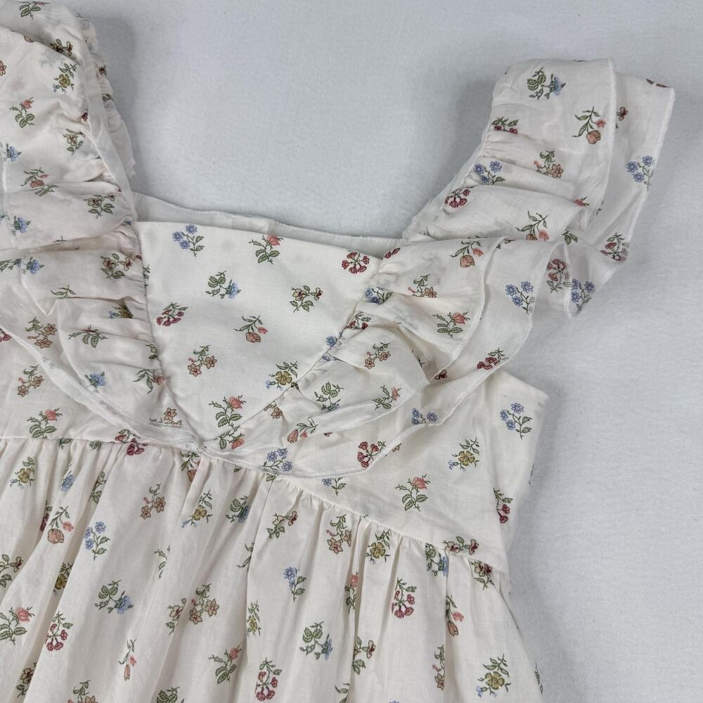 Janie and Jack Dress Girls 7 Floral Ruffle Sleeveless Sundress Spring Summer